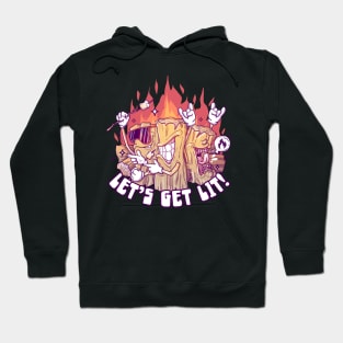 Let's Get Lit! Lit logs campfire Hoodie